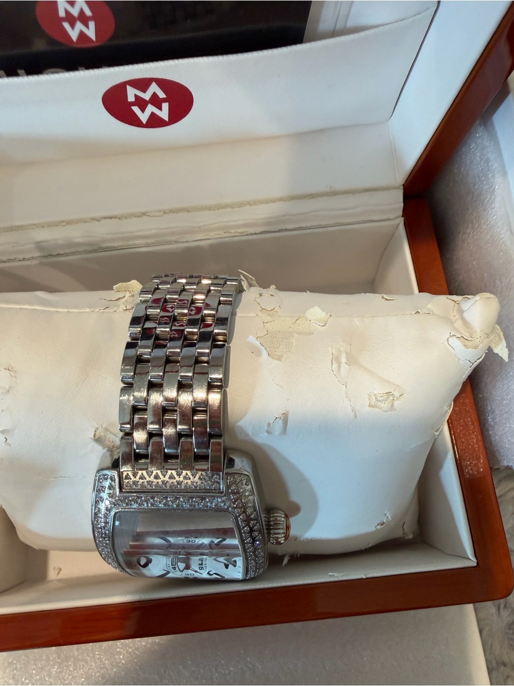 Michele XL Urban Stainless Steel Diamond Watch - Picture 6 of 10